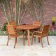 Amazonia Arizona Eucalyptus Wood 5-Piece Round Patio Dining Set