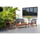 Amazonia Manhattan Eucalyptus 4 pc Patio Deep Seating Set