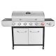 Royal Gourmet 6-Burner BBQ Liquid Propane Gas Grill w/ Sear and Side Burner