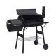 Classic Charcoal Grill in Black with Offset Smoker