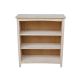 International Concepts 36inch Unfinishe Wood 3-shelf Standard Bookcase w/ Adjustable Shelves