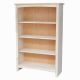 International Concepts 48inch Unfinished Wood 4-shelf Standard Bookcase w/ Adjustable Shelves