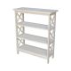 International Concepts 36-inch Oak Wood 3-shelf Etagere Bookcase w/ Adjustable Shelves