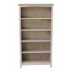 International Concepts 60inch Weathered Gray Taupe Wood 5-shelf Standard Bookcase w/ Adjustable Shelves