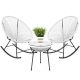 White 3 pc. Plastic Outdoor Bistro Set - SKY5730