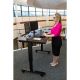 Luxor 45 inch Rectangular Black/Dark Walnut Standing Desks w/ Adjustable Height