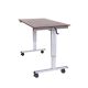 Luxor 59 inch Rectangular Silver/Walnut Standing Desks w/ Adjustable Height