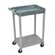 Luxor STC 24 in. W x 18 in. D Tub 2-Shelf Utility Cart Gray