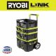 RYOBI LINK Rolling Tool Box w/ Medium Tool Box, Standard Tool Box, and Tool Crate