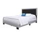 Rest Rite Sadira Black and Gray Faux Leather Full Upholstered Platform Bed Frame