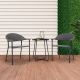 Nuu Garden Black 3-pc Wicker Woven Outdoor Patio Bistro Set