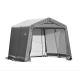 ShelterLogic 10-ft W x 12-ft D x 8-ft H Grey Steel and Polyethylene Garage Without Floor w/ Corrosion-Resistant Steel Frame