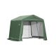 ShelterLogic 10 ft. W x 8 ft. D x 8 ft. H Steel and Polyethylene Garage without Floor in Green w/ Patented Stabilizers