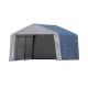 ShelterLogic 12-ft W x 12-ft D x 8-ft H Peak-Style Steel Shed-In-A-Box Storage Shed in Grey w/ Patented Stabilizers