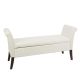 Silverwood Furniture Reimagined - Cream White Curved Arm Storage Bench