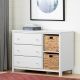 South Shore - Cotton Candy 3-Drawer Pure White Dresser