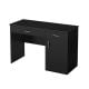 South Shore 43.75-in. Pure Black Rectangular 2 -Drawer Computer Desk with Adjustable Shelves