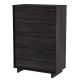 South Shore Fynn 5 Drawer Gray Oak Chest of Drawers