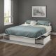 South Shore Step One Pure White Queen Platform Bed with Storage