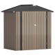 Tozey 4 ft. W x 6 ft. D Outdoor Storage Metal Shed Lockable Metal Garden Shed for Backyard Outdoor 127 sq. ft.