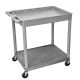 Luxor TC 32in 2-Shelf Utility Cart in Gray