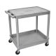 Luxor TC 32 inch W x 24 inch D Large Flat Top and Tub Bottom Shelf Utility Cart