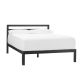 StyleWell Grandon Black Metal Full Platform Bed w/ Slats (54 in W. X 14 in H.)