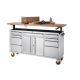 TRINITY PRO 72 inch 9 Drawer Stainless Steel Workbench w/ Adjustable Top