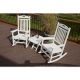 Trex Outdoor Furniture Yacht Club Classic White 3-Piece Patio Rocker Set