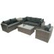 7-Piece Wicker Patio Conversation Set w/ Gray Cushions - UST-16PF7PS