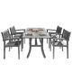 Vifah Renaissance 5-pc Wood Rectangular Outdoor Dining Set - V1300SET13