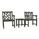 Vifah Renaissance 3-pc Wood Patio Conversation Set - V1843SET2