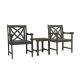 Vifah Renaissance 3-pc Wood Patio Conversation Set