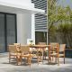 Vifah Chesapeake 7-Piece Wood Rectangular Outdoor Dining Set