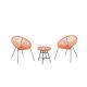 Velago Acapulco Orange 3-pc Metal Outdoor Bistro Set