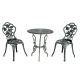 Verdigris 3-pc Cast Aluminum Outdoor Rose Garden Bistro Set