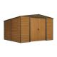 Arrow Woodridge 10-ft W x 12-ft D Wood-grain Galvanized Metal Storage Building