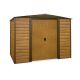 Arrow Woodridge 10-ft W x 6-ft D Wood-grain Galvanized Metal Storage Building