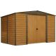 Arrow Woodridge 10-ft W x 8-ft D Wood-grain Galvanized Metal Storage Building
