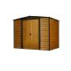 Arrow Woodridge 8-ft W x 6-ft D Wood-grain Galvanized Metal Storage Building