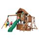 Swing-N-Slide Playsets KnightsBridge Ultimate Wood Complete Swing Set with Wood Roof and Monkey Bars