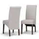 Simpli Home - Avalon Light Beige Deluxe Parson Dining Chair (Set of 2)