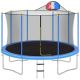 Blue 14 ft. Trampoline with Basketball Hoop Inflator and Ladder(Safety Enclosure) WYBAGAIN-104