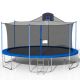 Blue 16 ft. Trampoline with Enclosure Net and Ladder-Metal WYBAGAIN-105