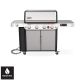 Weber Genesis SPX-435 4-Burner Natural Smart Gas Grill in Stainless Steel w/ Side Burner - 38800001