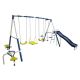 XDP Recreation Playground Galore Outdoor Backyard Kids Play Swing Set w/ Slide