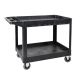 Luxor XL 24 inch x 45 inch 2-Shelf Heavy-Duty Utility Cart 5 inch Casters