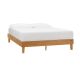 StyleWell Beckdale Honey Wood Queen Platform Bed (59.57-in. W x 12-in. H)
