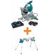 Makita 18V X2 (36V) LXT Brushless 10 in. Dual-Bevel Sliding Compound Miter Saw Kit (5.0Ah) with bonus Folding Miter Saw Stand