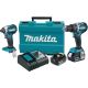 Makita 18-Volt LXT Lithium-Ion Brushless Cordless Hammer Drill and Impact Driver Combo Kit (2-Tool) w/ (2) 4Ah Batteries, Case